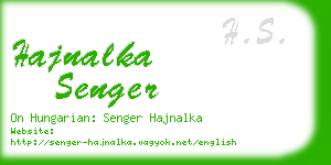 hajnalka senger business card